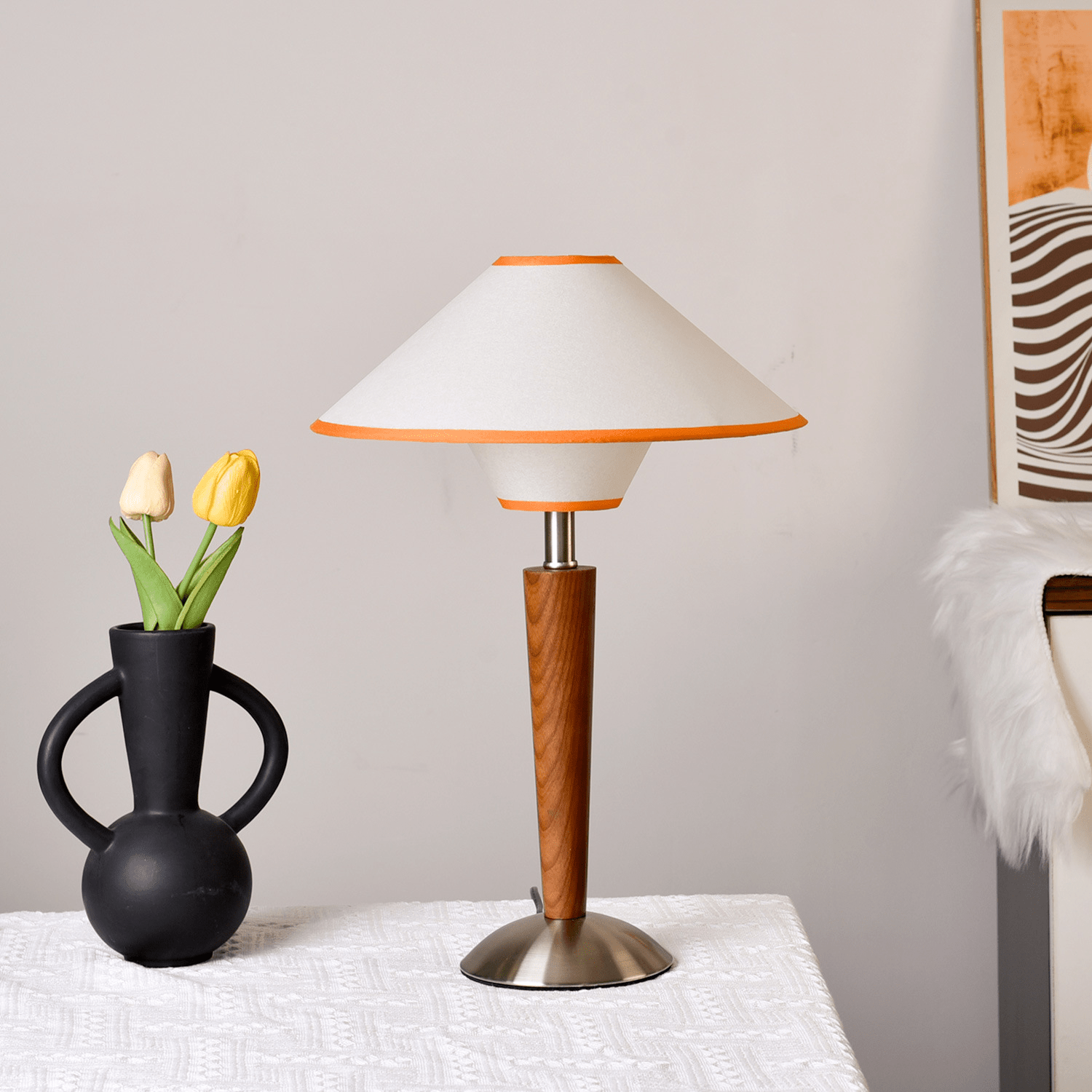Wooden Stem Classic Table Lamp