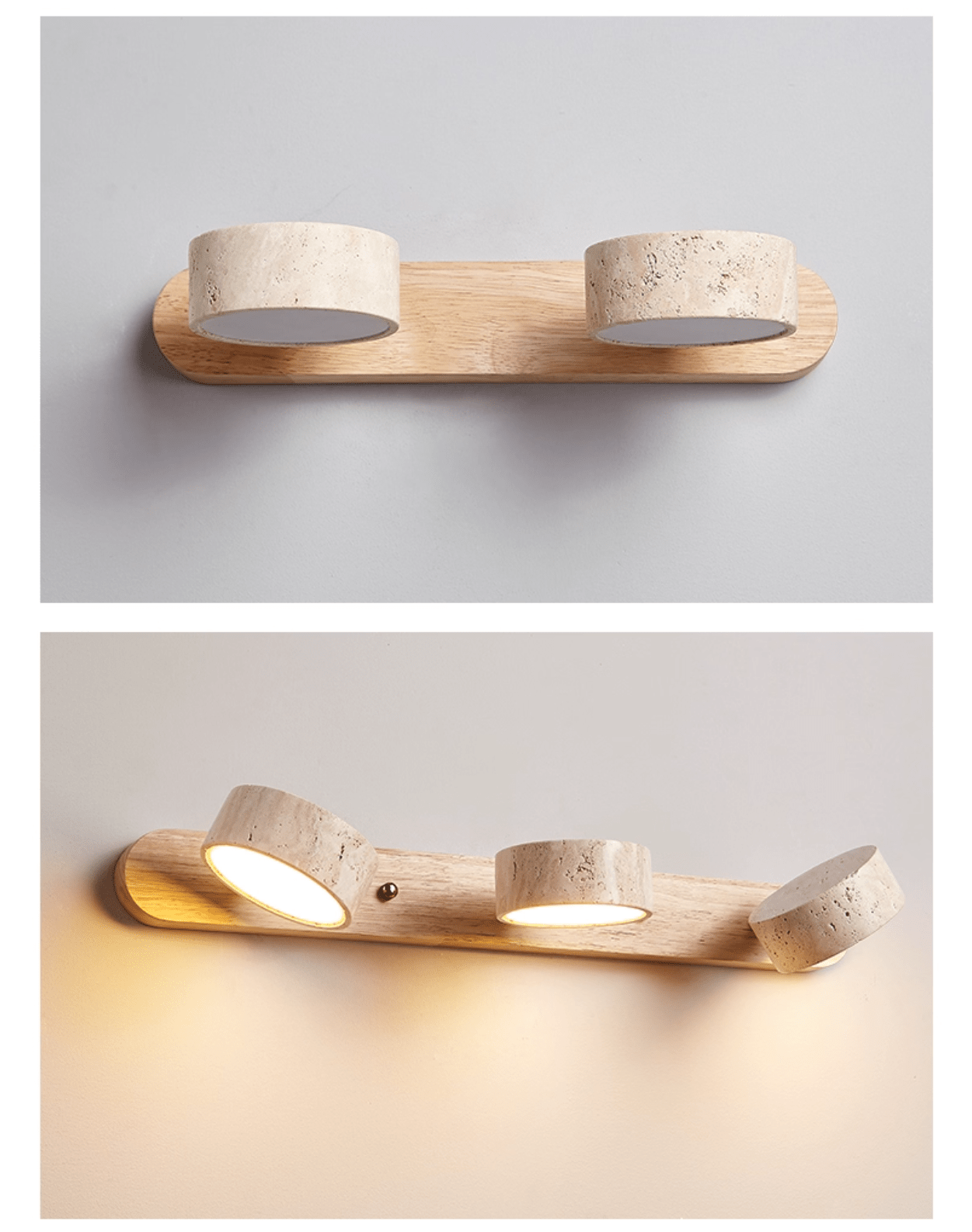 Travertine Dual Mount Wall Light