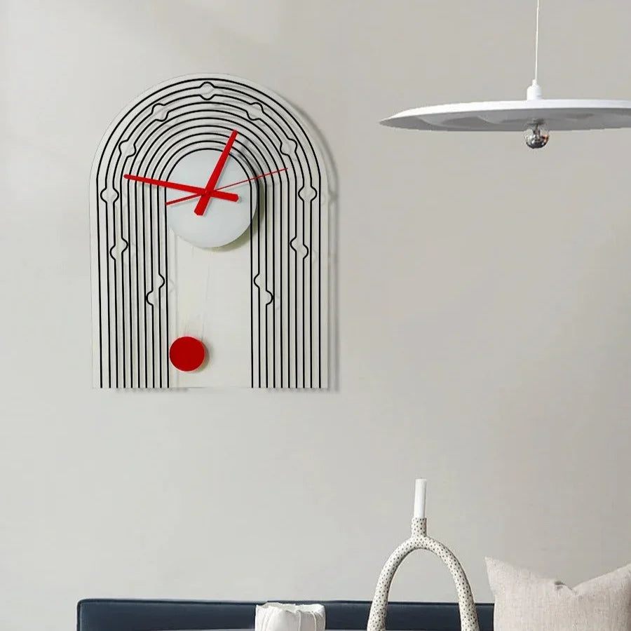 Curved Hook Accent Wall Clock