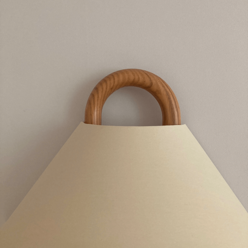 Pleated Solid Wood Half-Moon Wall Sconce