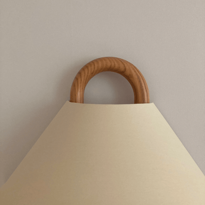 Pleated Solid Wood Half-Moon Wall Sconce