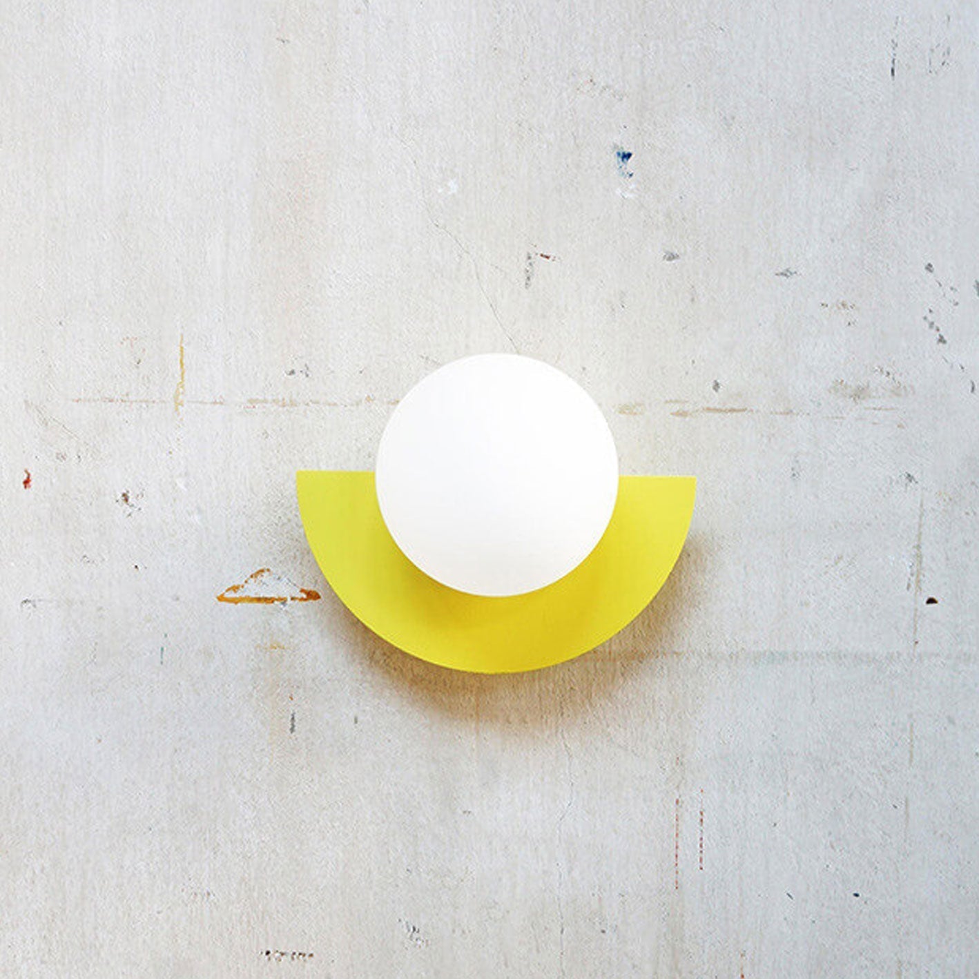 Colorful Wall Sconce | Minimalist Glass Sphere Design