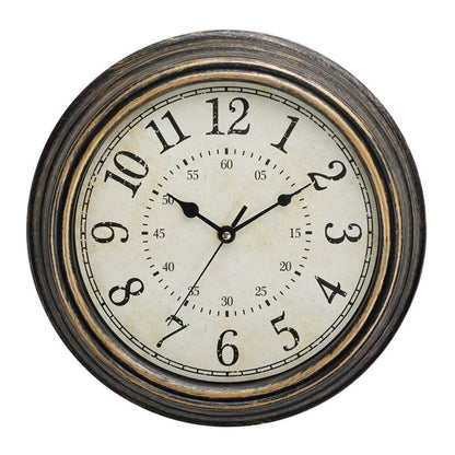 Rustic Wood Wall Clock | Vintage Antique Style 30cm Timepiece