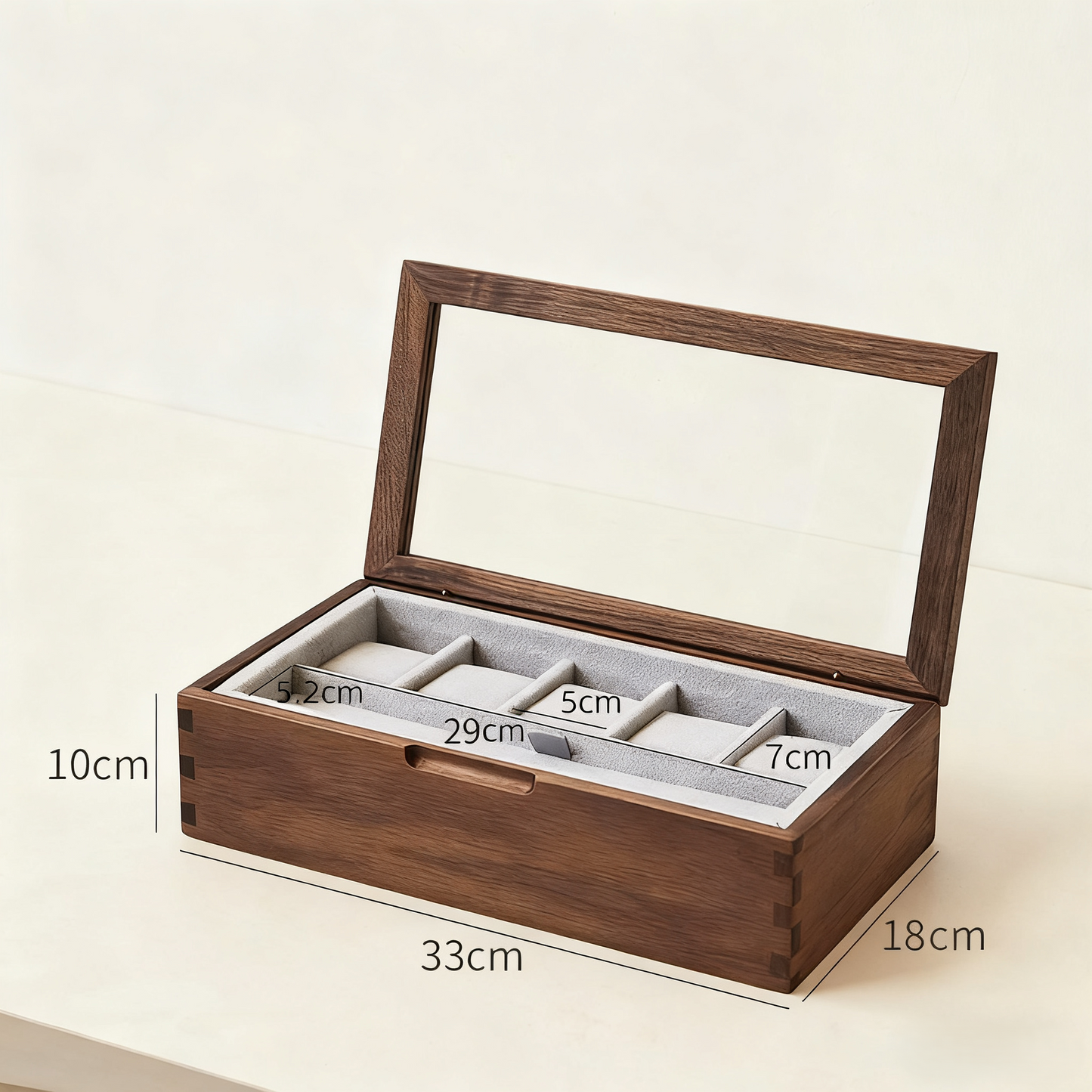 Minimalist Walnut Watch Organizer Box
