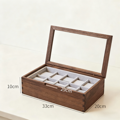 Minimalist Walnut Watch Organizer Box