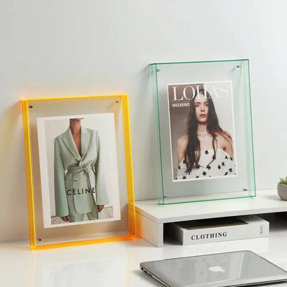 Floating Acrylic Solid Block Photo Frame