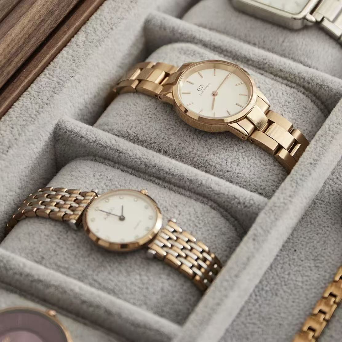 Minimalist Walnut Watch Organizer Box