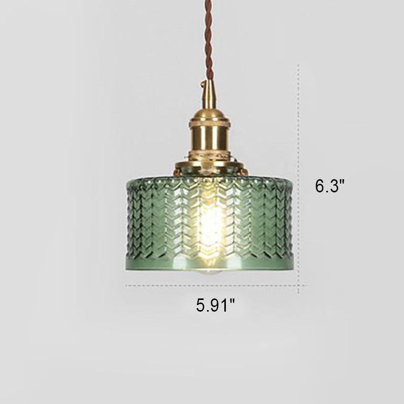 Brass Glass Jar Pendant Light