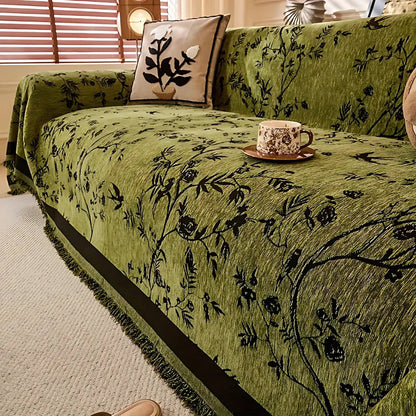 Damask Pattern Couch Cover | Elegant Floral Sofa Bedding