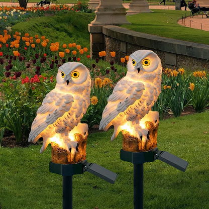 Solar Owl Pathway Stake Light