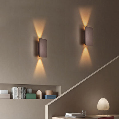 Minimalist LED Wall Sconce | Flat Metal Rectangle