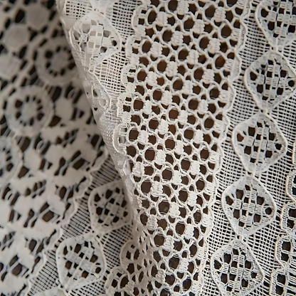 Bohemian Crochet Curtain Panel