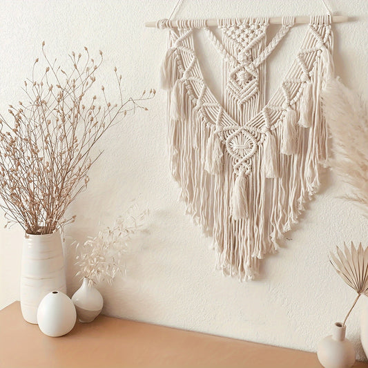Macrame Wall Hanging | Handcrafted Bohemian Woven Tapestry Decor