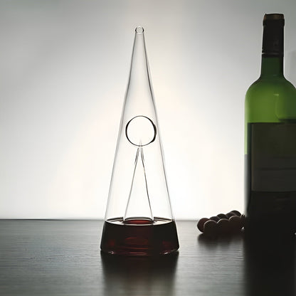 Aerating Red Wine Decanter | Glass Carafe with Stylish Waterfall Top