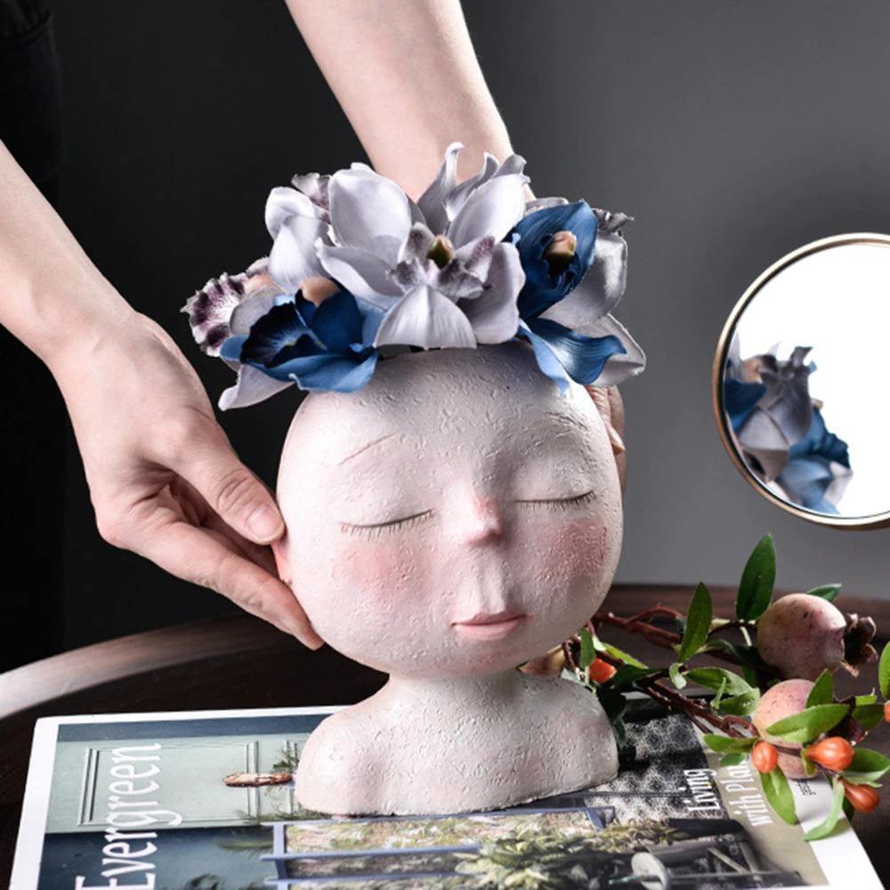 Sleeping Face Planter Vase