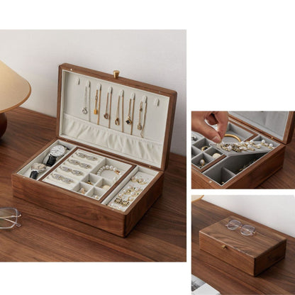 Walnut Jewelry Box with Lift Out Tray