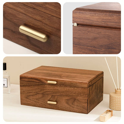 Walnut Jewelry Box with Necklace Organizer