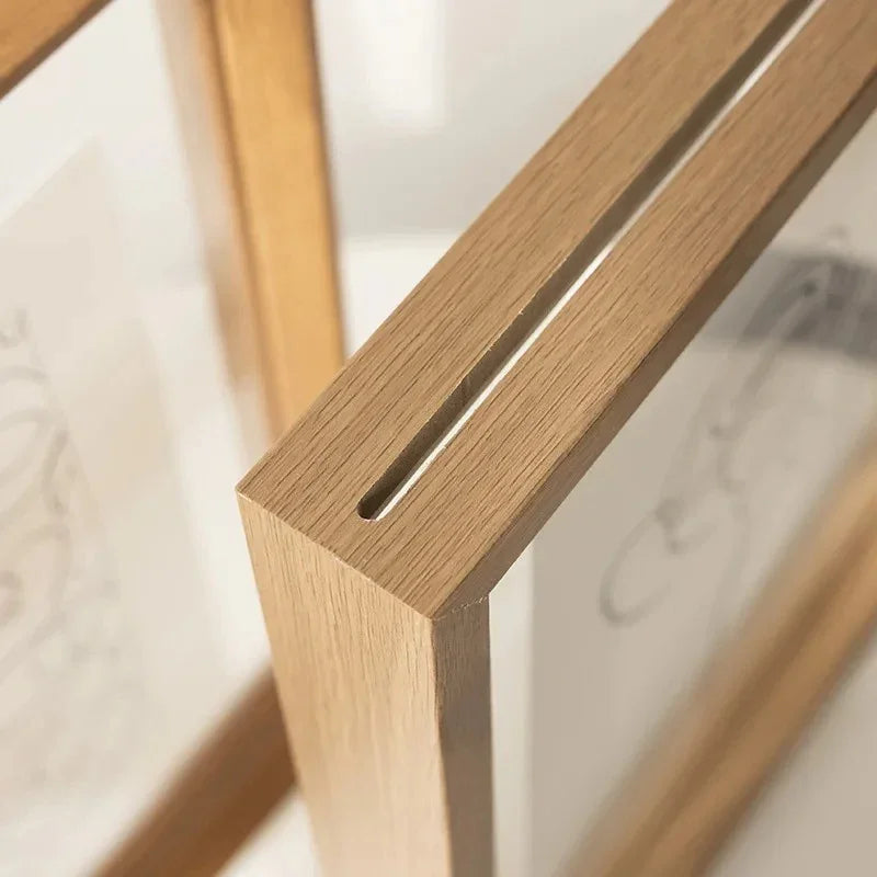 Solid Wood Wide-Profile Display Photo Frame