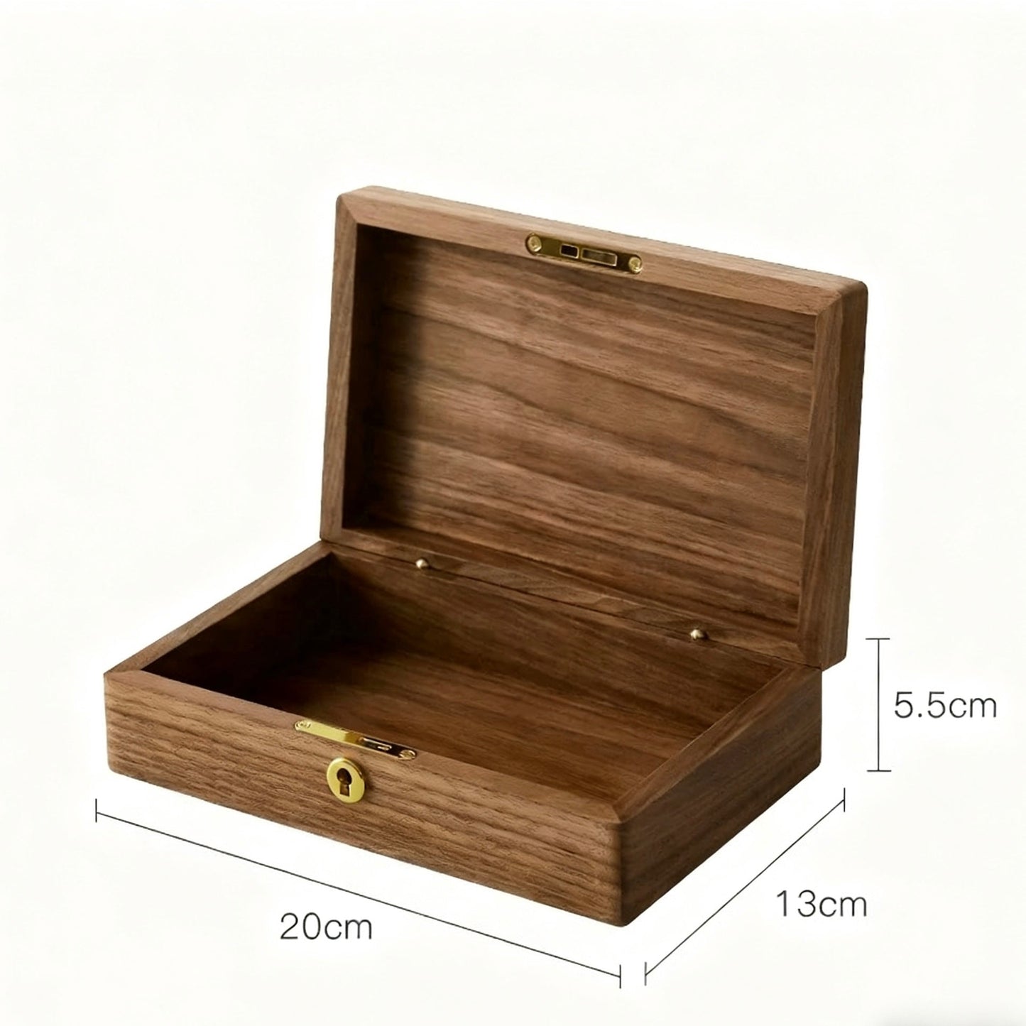 Minimalist Walnut Watch Box with Lock