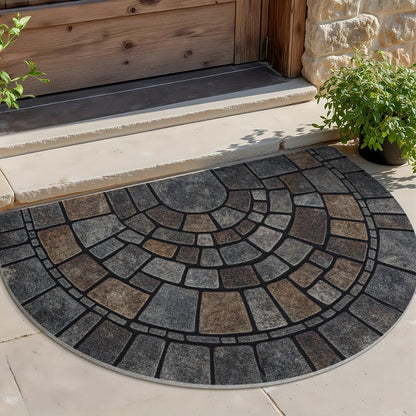 Half Moon Mosaic Door Mat