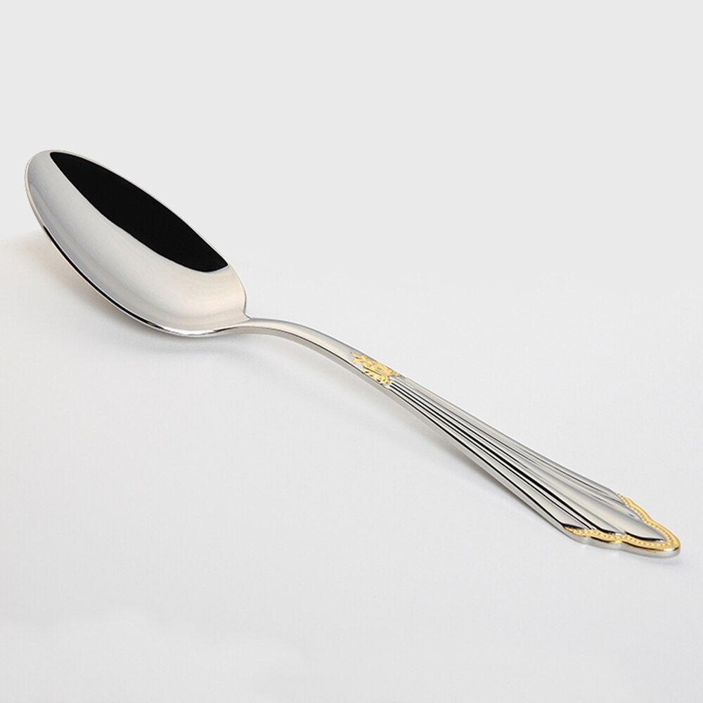 24- or 48-Piece Stainless Steel Cutlery Set with Gold Finish - GlowCut-24 Pieces-State of Style