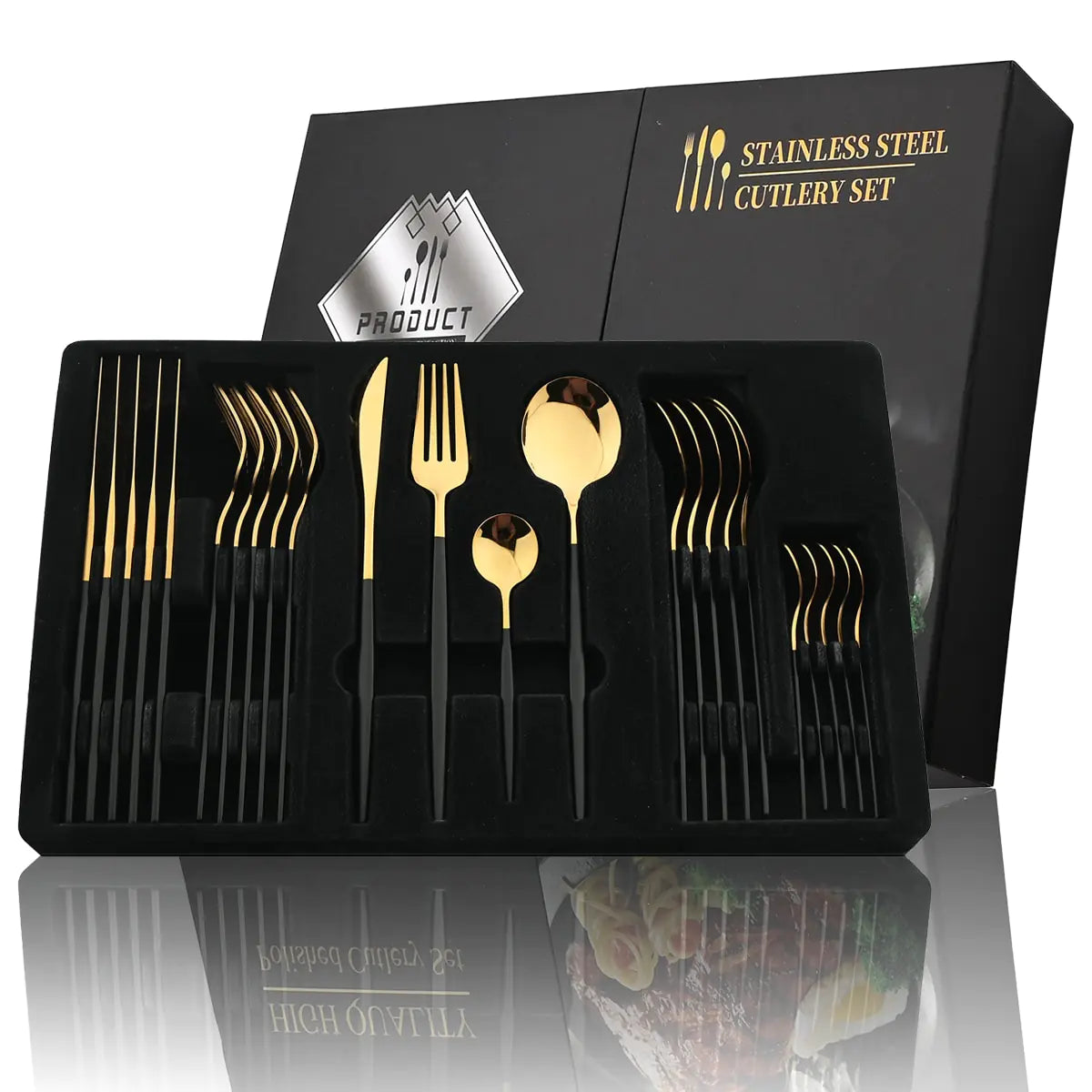 24-piece Stainless Steel Cutlery Set – Aurinox-Silver-State of Style
