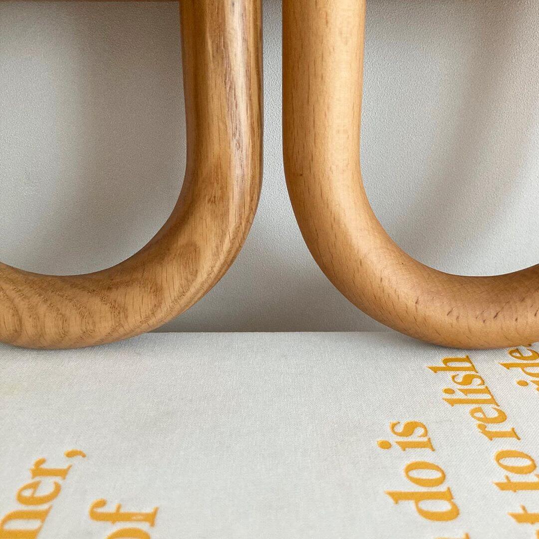 Pleated Solid Wood Half-Moon Wall Sconce