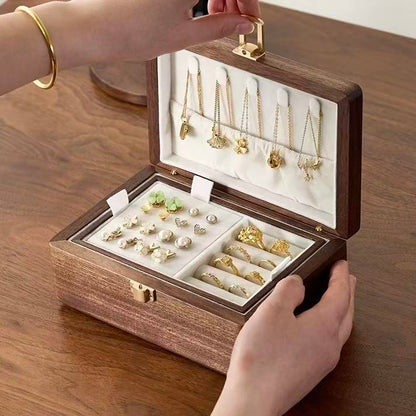 Minimalist Walnut Jewelry Storage Box