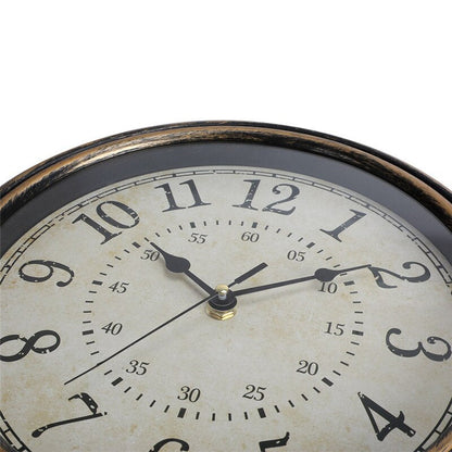 Rustic Wood Wall Clock | Vintage Antique Style 30cm Timepiece