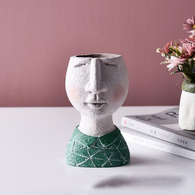 Modern Face Ceramic Planter Pot