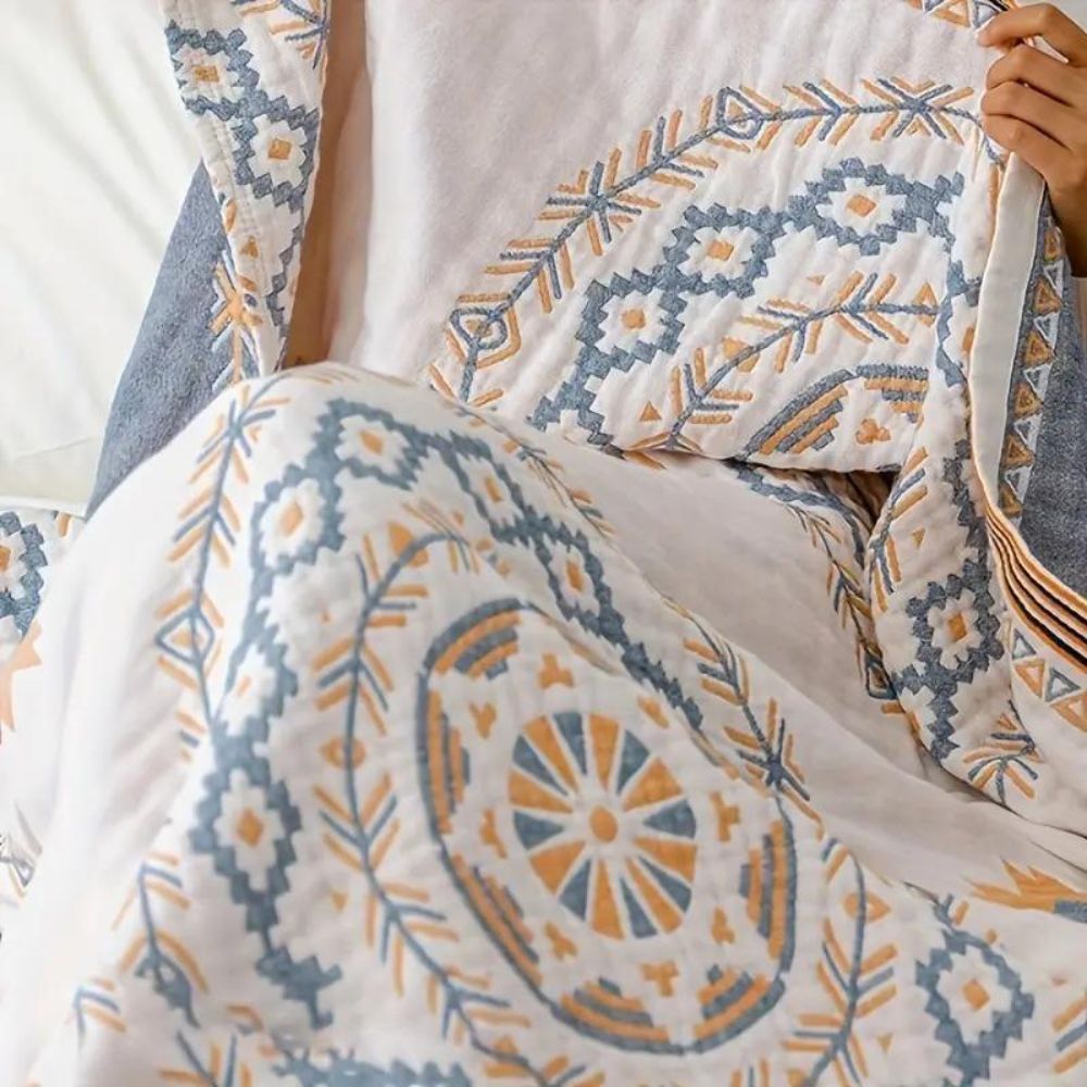 Serene Mandala Throw Blanket | Intricate Geometric Pattern