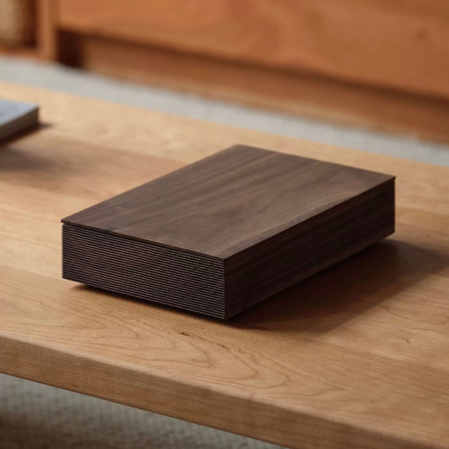 Solid Walnut Desktop Storage Box
