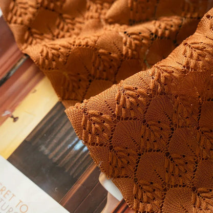 Amber Boho Crochet Curtain Panel