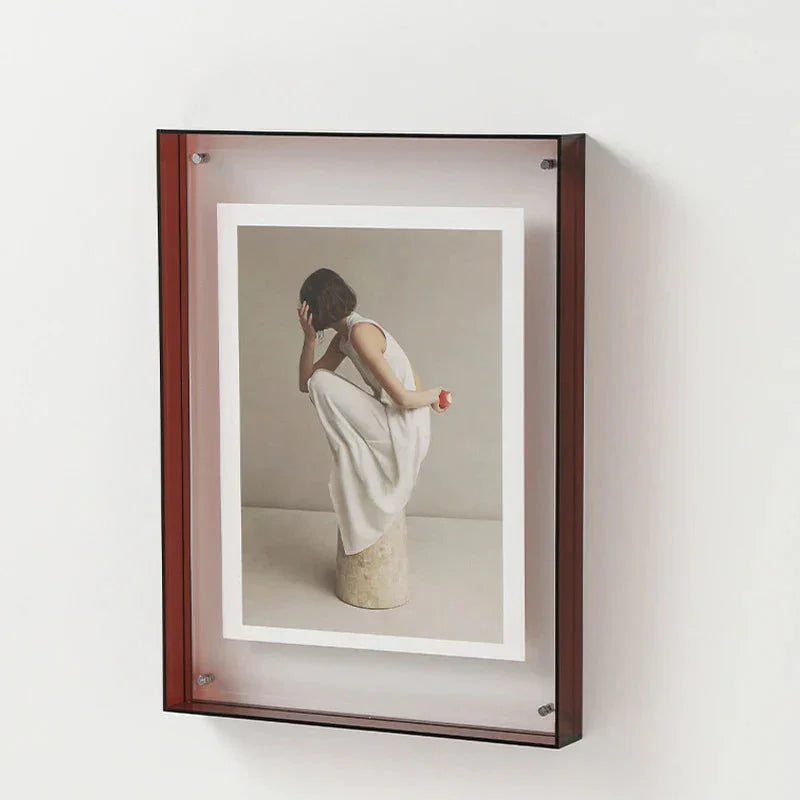 Floating Acrylic Solid Block Photo Frame