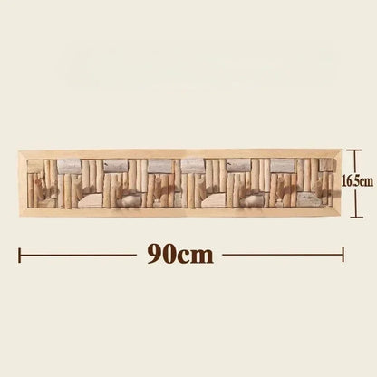 Wood Peg Rail Wall Coat Rack