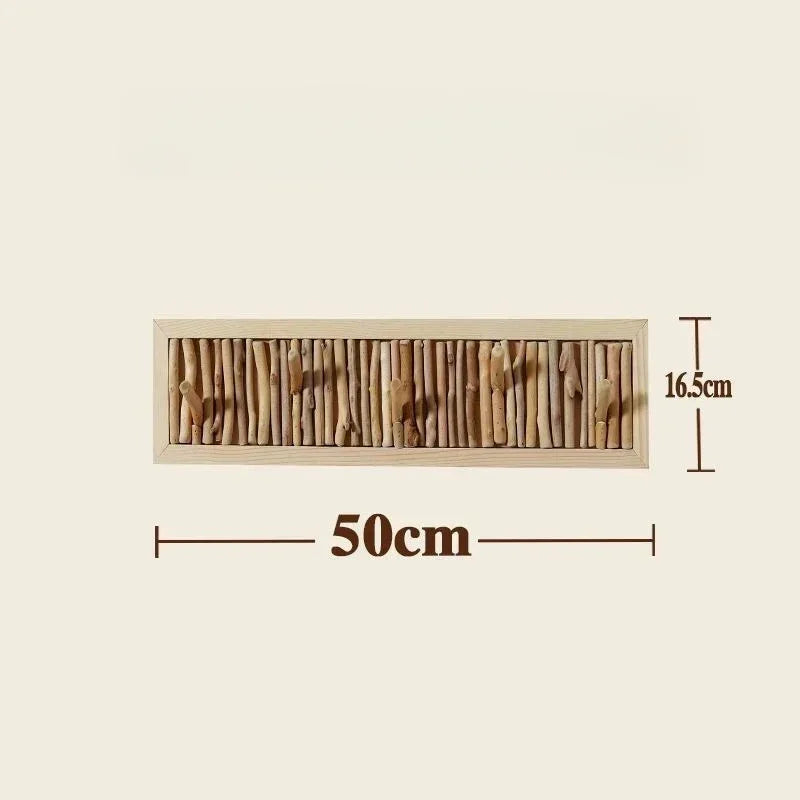Wood Peg Rail Wall Coat Rack