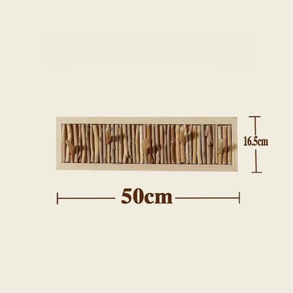 Wood Peg Rail Wall Coat Rack