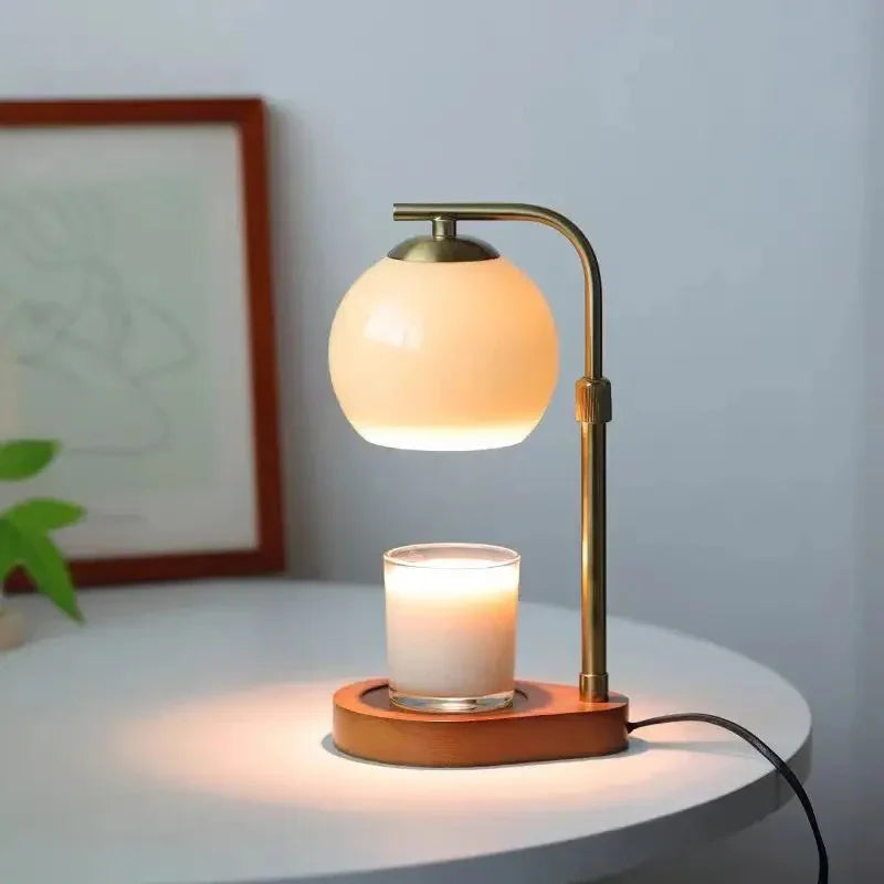 Sculpted Glass Candle Warmer Lamp
