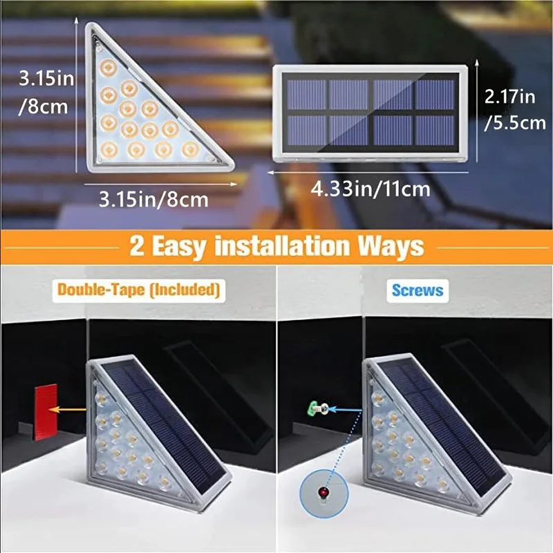 Outdoor Solar Step Pathway Lights