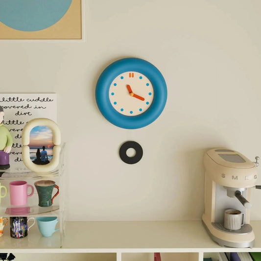 Color Accent Round Wall Clock