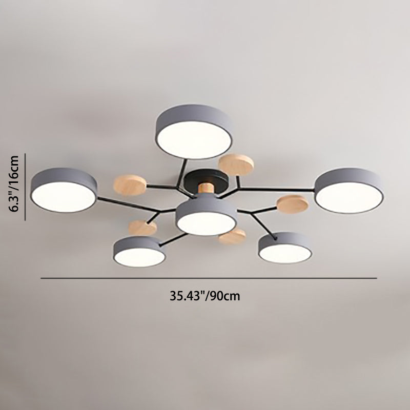 Branch-Inspired LED Semi-Flush Ceiling Light