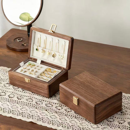 Minimalist Walnut Jewelry Storage Box