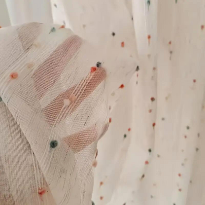 Rainbow Tulle Sheer Curtain Panel