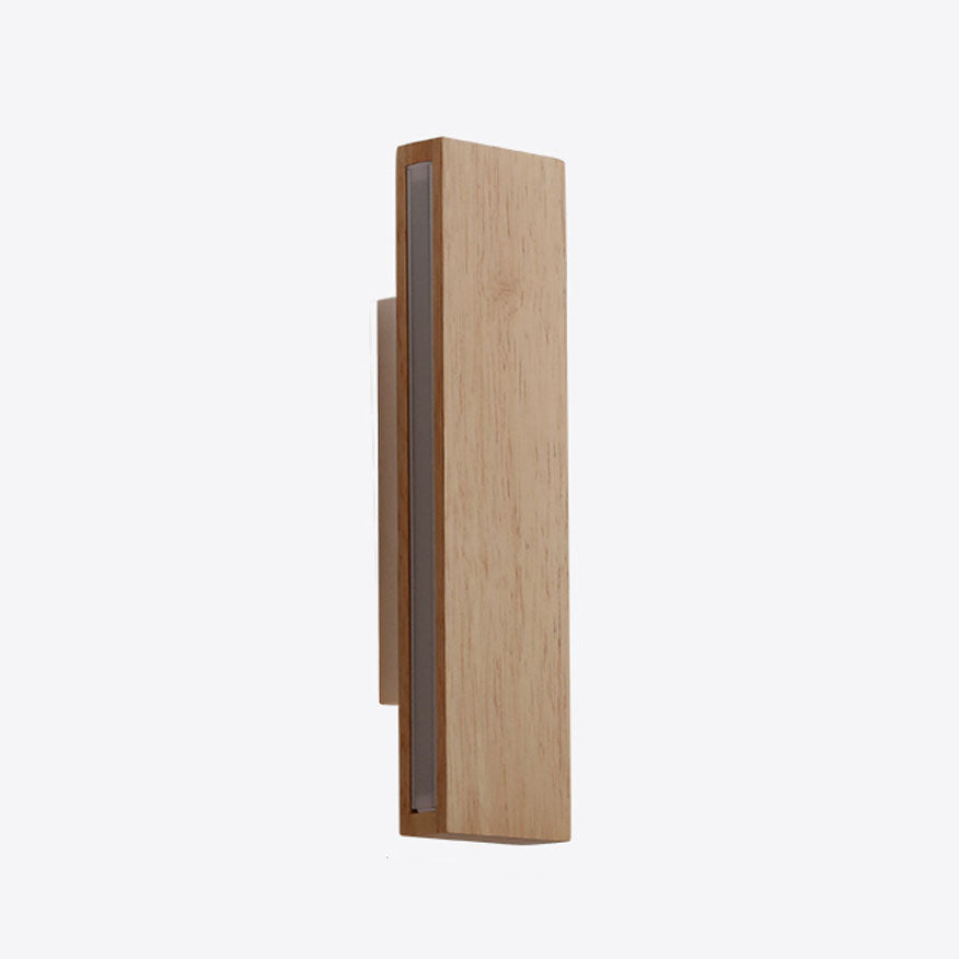 Minimalist Wood Wall Sconce | Rotatable LED Bar