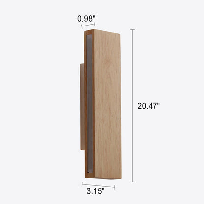 Minimalist Wood Wall Sconce | Rotatable LED Bar
