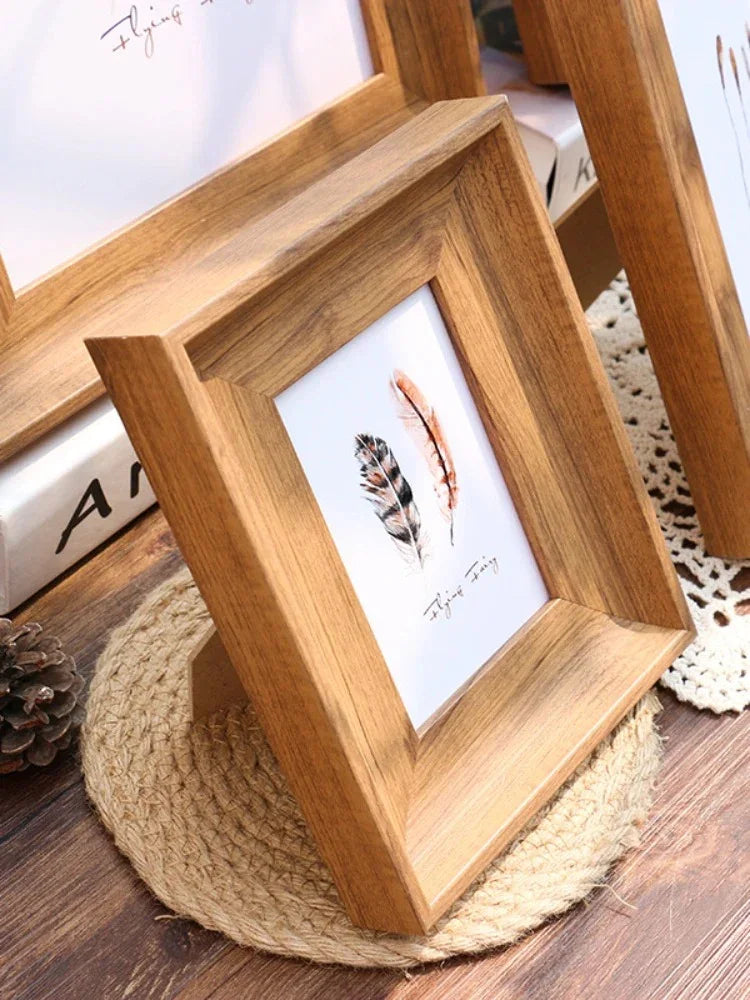 Solid Wood Slim-Profile Display Photo Frame