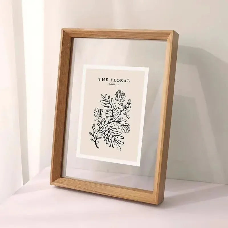 Solid Wood Wide-Profile Display Photo Frame