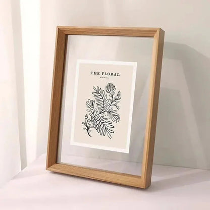 Solid Wood Wide-Profile Display Photo Frame