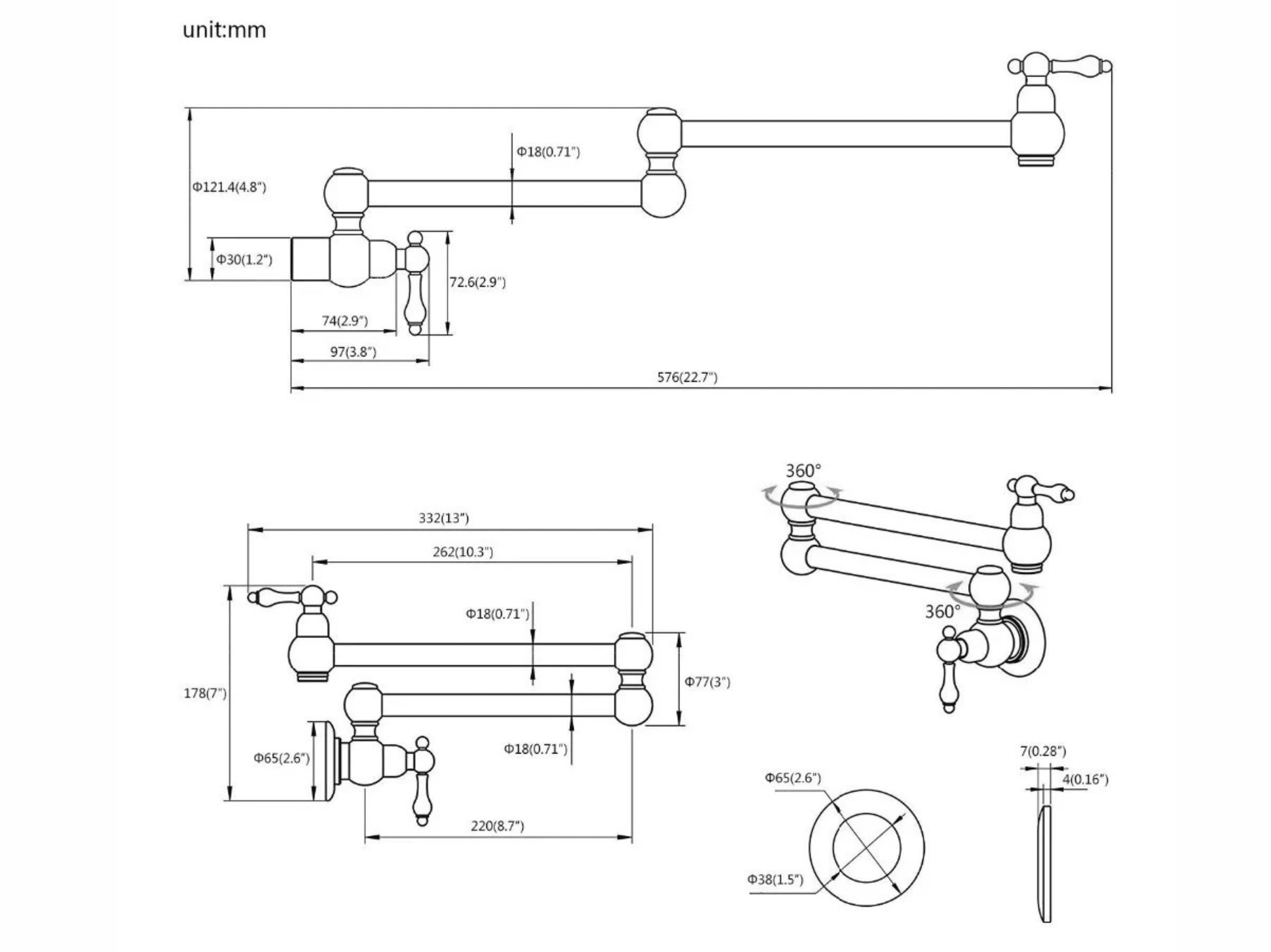 Savea - Pot Filler Faucet BO-HA
