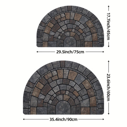 Half Moon Mosaic Door Mat